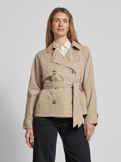 Vero Moda Comfort Fit Trenchcoat mit Reverskragen Modell 'ZOA' Hellbraun 4