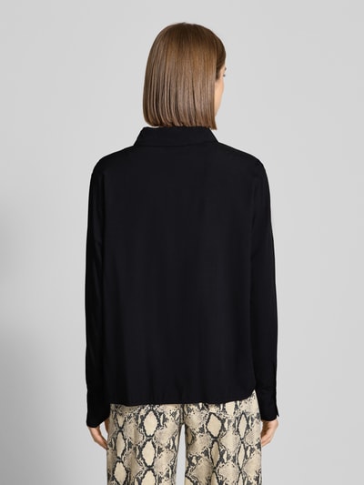 Marc O'Polo Denim Regular fit overhemdblouse van pure viscose Zwart - 5