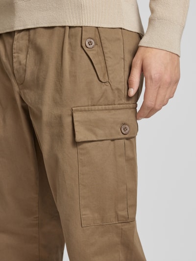 Replay Regular Fit Cargohose mit Knopfverschluss Beige 3