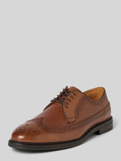 Gant Oxford-schoenen met ajourpatroon, model 'Bidford' Cognac - 1