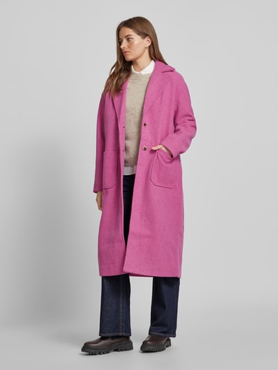 Pieces Oversize Fit Mantel mit Reverskragen Modell 'JILI' Fuchsia 1