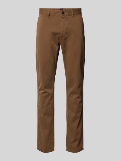 BOSS Orange Slim fit chino met steekzakken Middenbruin - 2