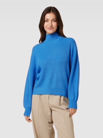 MSCH Copenhagen Sweter z dzianiny ze stójką model ‘Magnea Rachelle’ Niebieski 4