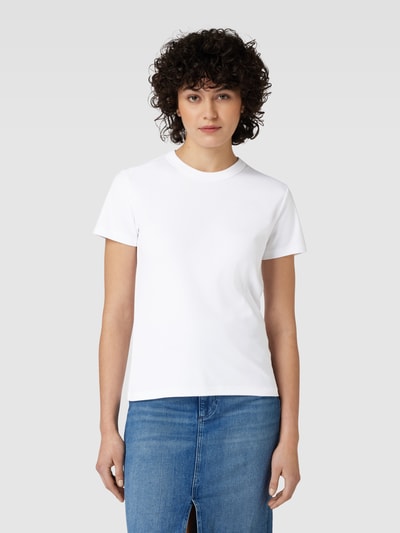 OPUS T-shirt met ronde hals, model 'Samun' Wit - 4