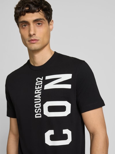 Dsquared2 Slim Fit T-Shirt aus reiner Baumwolle Black 3