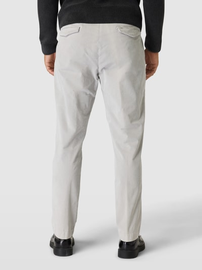 Windsor Chino met structuurmotief, model 'Flero' Lichtgrijs - 5