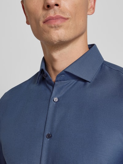 Jake*s Slim fit zakelijk overhemd van premium kwaliteit met extra lange mouwen Marineblauw - 3