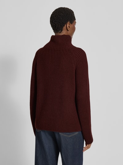 Drykorn Gebreide pullover met opstaande kraag, model 'ARWEN' Bordeaux - 5