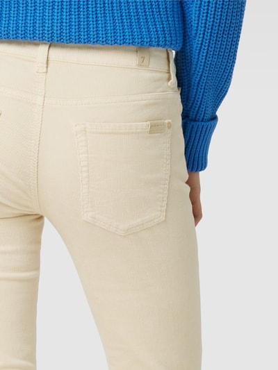 7 For All Mankind Spodnie z poszerzaną nogawką z imitacji sztruksu model ‘Tapioca’ Złamany biały 3