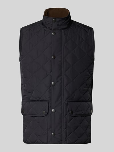 Barbour Slim Fit Weste mit Logo-Stitching Modell 'NEW LOWERDALE' Marine 1