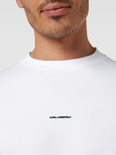 Karl Lagerfeld T-Shirt mit Label-Print Weiss 3