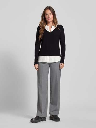 comma Strickpullover mit Strukturmuster Black 1