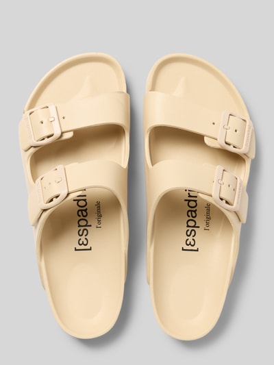 Espadrij Slides mit Logo-Prägung Modell 'AMI POOL' Beige 3