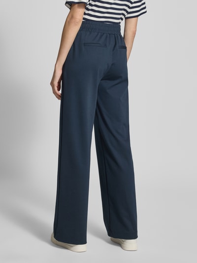 B.Young Wide leg stoffen broek in zwart met bandplooien, model 'Rizetta' Marineblauw - 5