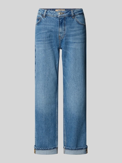 Produktfoto, Jeans mit Aufschlag Modell 'Colorado Mai' van MOS MOSH in regular fit, mix van katoen en lyocell, steekzakken, blauwe denimtextuur