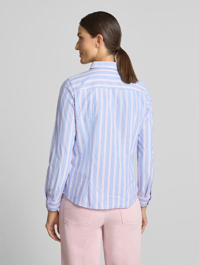 Christian Berg Woman Longline Bluse mit abgerundetem Saum Blau 5
