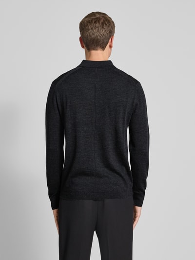 CK Calvin Klein Gebreide pullover met polokraag Antraciet gemêleerd - 5