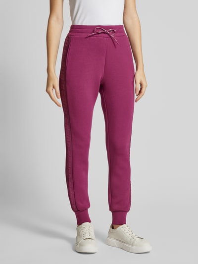 Guess Activewear Tapered fit sweatpants met tunnelkoord, model 'ALLIE' Fuchsia - 4