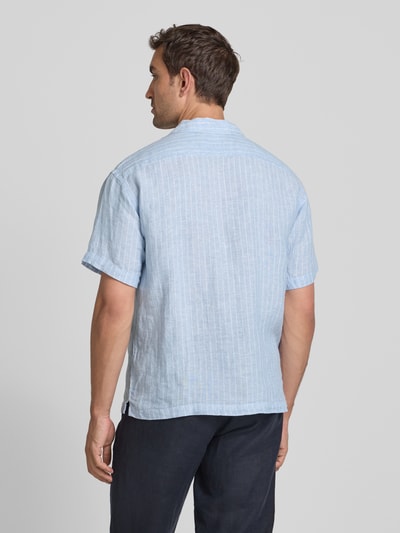 Jack & Jones Premium Regular Fit Leinenhemd mit Reverskragen Hellblau 5