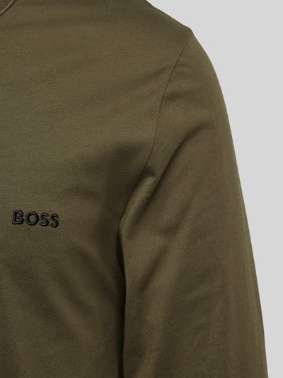 BOSS Longsleeve mit Label-Print Oliv 2