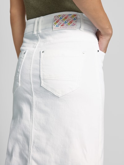 Milano Italy Jeansrock im 5-Pocket-Design Weiss 3