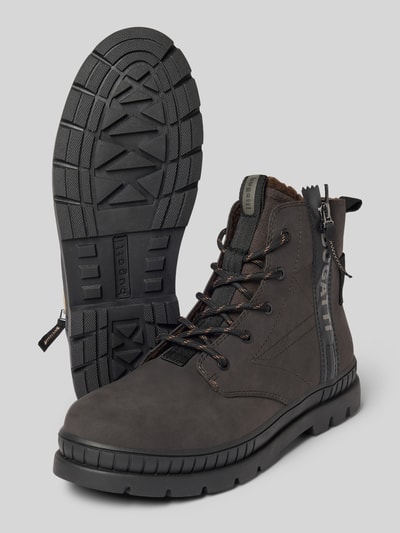 bugatti Schnürboots mit Reißverschluss Modell 'Pallario' Dunkelbraun 4