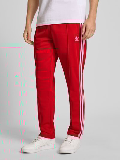 adidas Originals Trainingsbroek met lengtenaden en elastische band Rood - 4