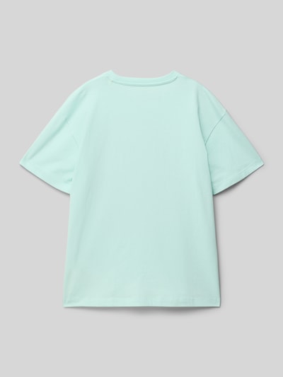 Tom Tailor Oversized T-shirt van puur katoen Aquablauw - 3