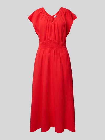 GAP Midiikleid mit V-Ausschnitt und Volantärmeln Rot 2