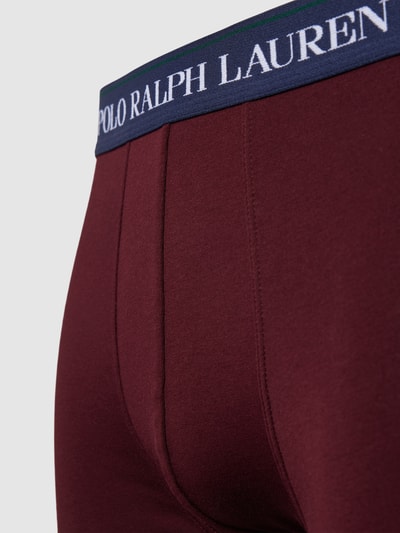 Polo Ralph Lauren Underwear Boxershort met logo in band in een set van 3 stuks Bordeaux - 2