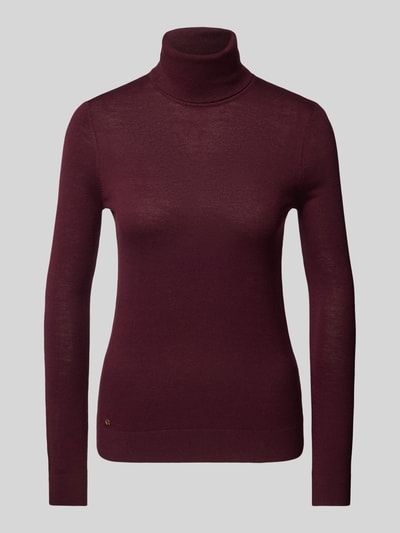 Lauren Ralph Lauren Gebreide coltrui, model 'ZOE' Bordeaux - 2