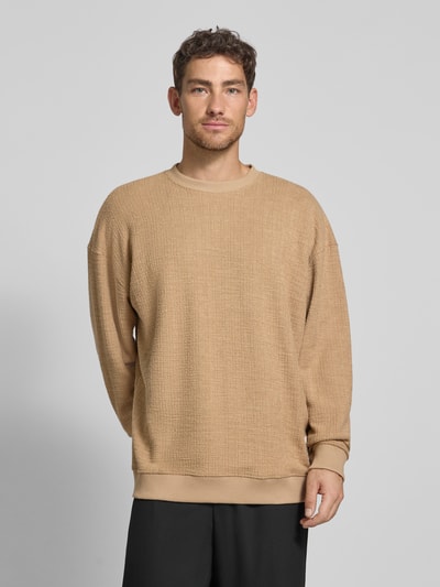 Scotch & Soda Oversized Sweatshirt mit Logo-Patch Camel 4