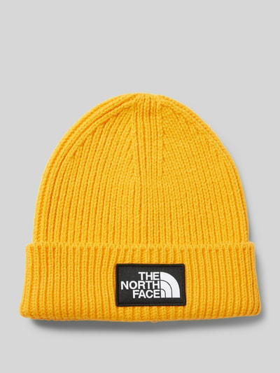 The North Face Czapka beanie z efektem prążkowania Żółty 1