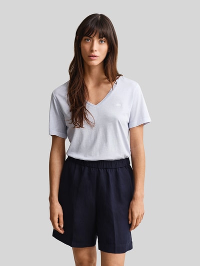 GANT Regular Fit T-Shirt aus Baumwoll-Mix Hellblau 4