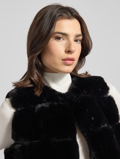 B.Young Regular fit gilet van imitatiebont, model 'Askana' Zwart - 3