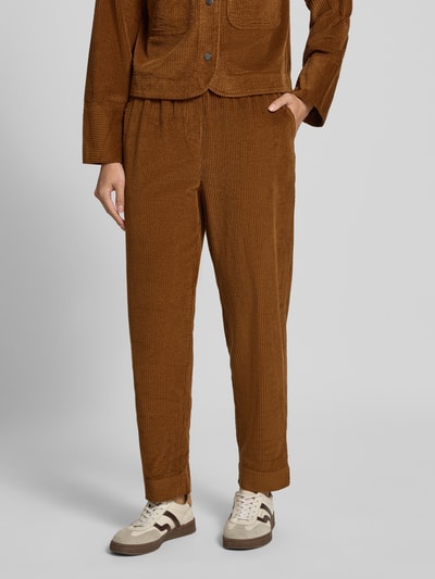 B.Young Spodnie sztruksowe z elastycznym pasem model ‘Dixian’ Camel 4