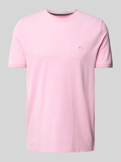 Fynch-Hatton T-shirt met labelstitching Roze - 2