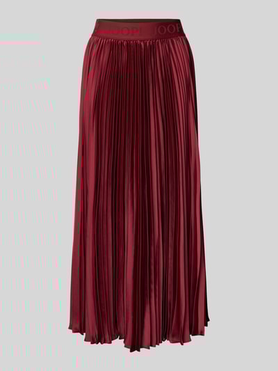 JOOP! Midirock mit Plisseefalten Dunkelrot 2