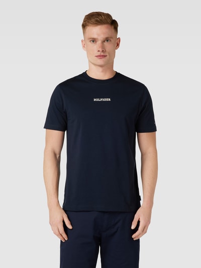 Tommy Hilfiger T-Shirt mit Label-Print Marine 4