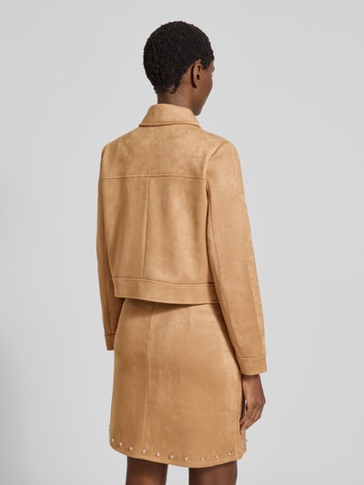 Zero Jacke in Leder-Optik mit Nietenbesatz Hellbraun 5