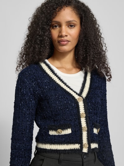 Guess Strickjacke mit V-Ausschnitt Modell 'AOMORI' Royal 3
