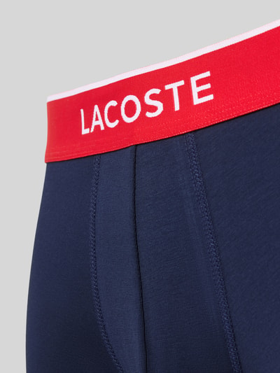 Lacoste Trunks mit elastischem Label-Bund im 3er-Pack Marine 2