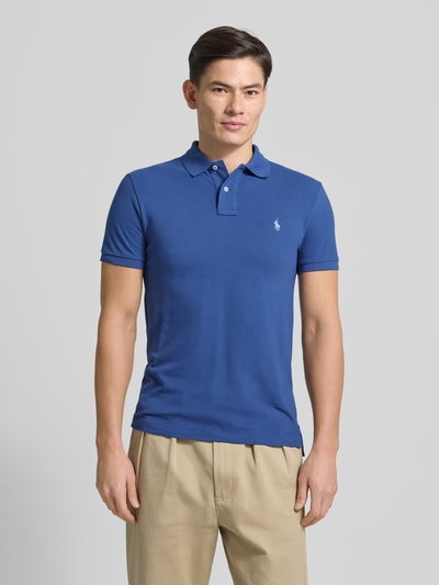 Polo Ralph Lauren Slim Fit Poloshirt aus reiner Baumwolle Blau 4