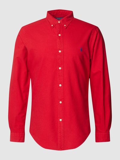 Polo Ralph Lauren Slim Fit Freizeithemd mit Label-Stitching Rot 2