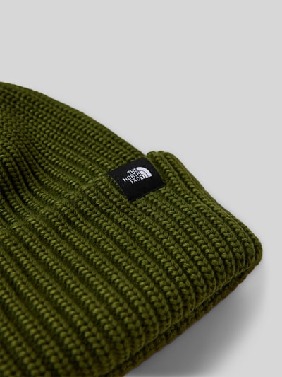 The North Face Strickmütze mit breitem Umschlag und Label-Detail Oliv 2