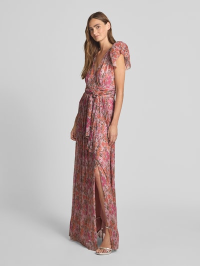 Swing Avondjurk met V-hals Rosé - 1