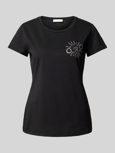 Liu Jo White T-Shirt mit Label-Detail Black 2