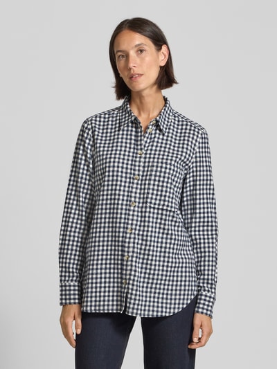 Christian Berg Woman Regular Fit Hemdbluse mit Brusttasche Blau 4