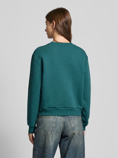 Colourful Rebel Sweatshirt mit Label-Patch Petrol 5