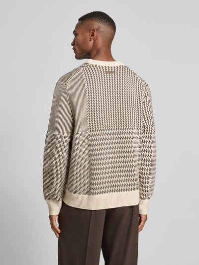 CK Calvin Klein Regular Fit Wollpullover mit Rundhalsausschnitt Offwhite 5